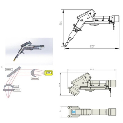 Maszyna do spawania laserowego 3-w-1 z przenośną głowicą laserową do spawania / czyszczenia i cięcia