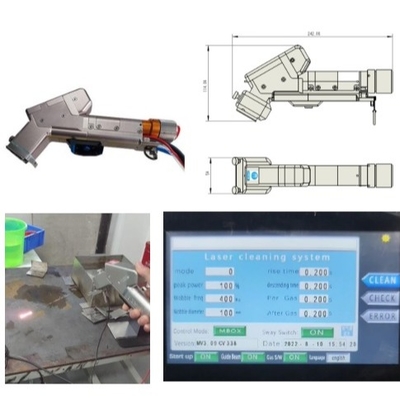Przemysłowa ręczna laserowa maszyna czyszcząca do metali ze stali węglowej z rozmiarem wiązki 0-300mm